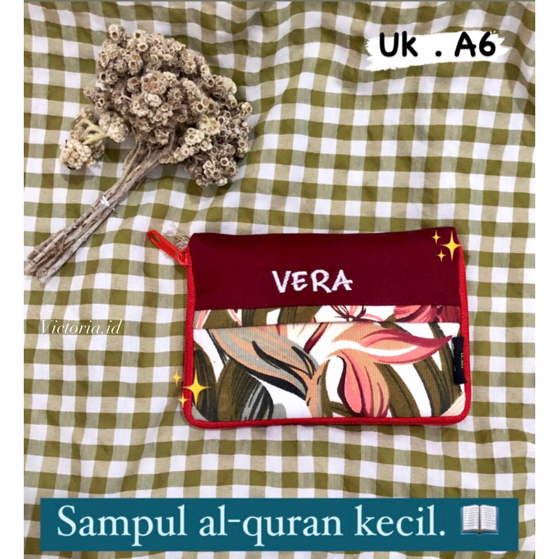 

SAMPUL AL-QUR'AN KECIL / A6 BISA CUSTOM saku + nama