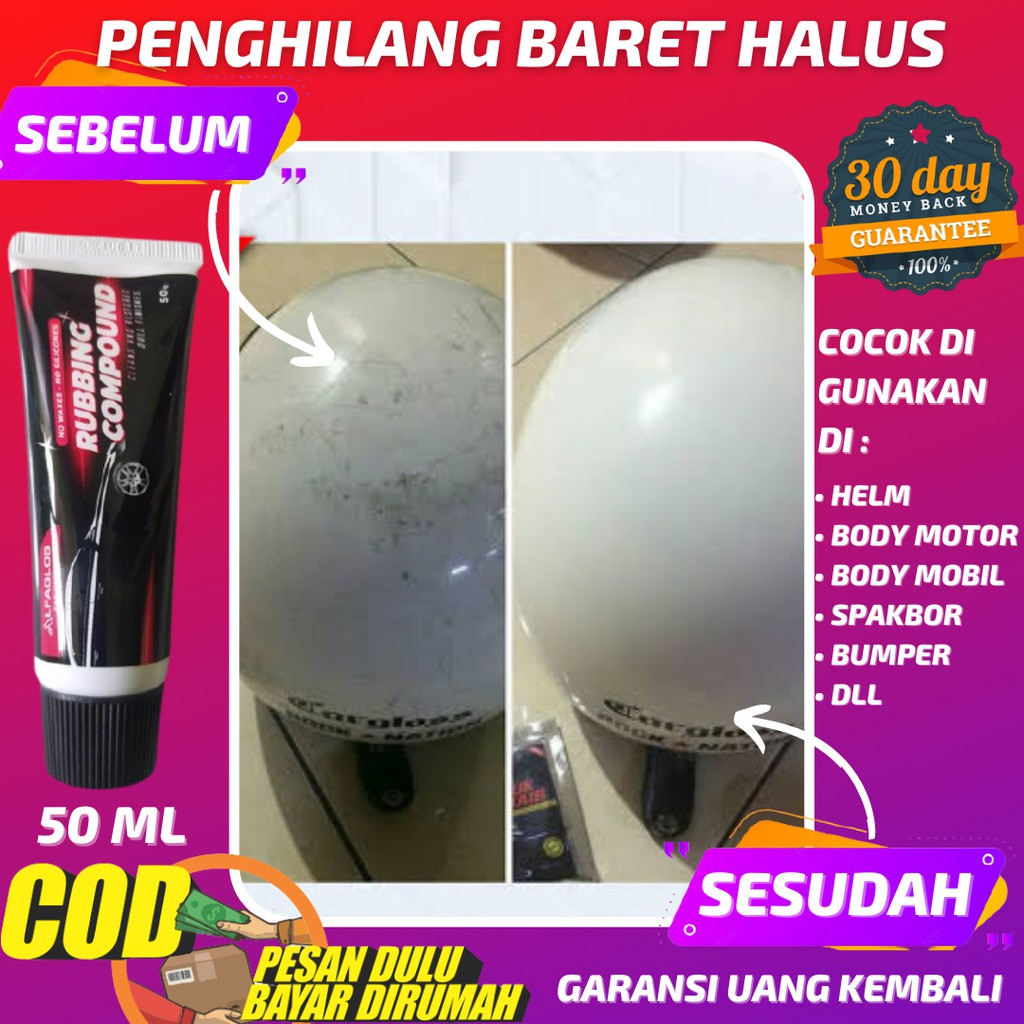 Scratch Remover/Penghilang Baret/Lecet/Body Mobil/Motor/Helm/Compond/Compound/Kompon