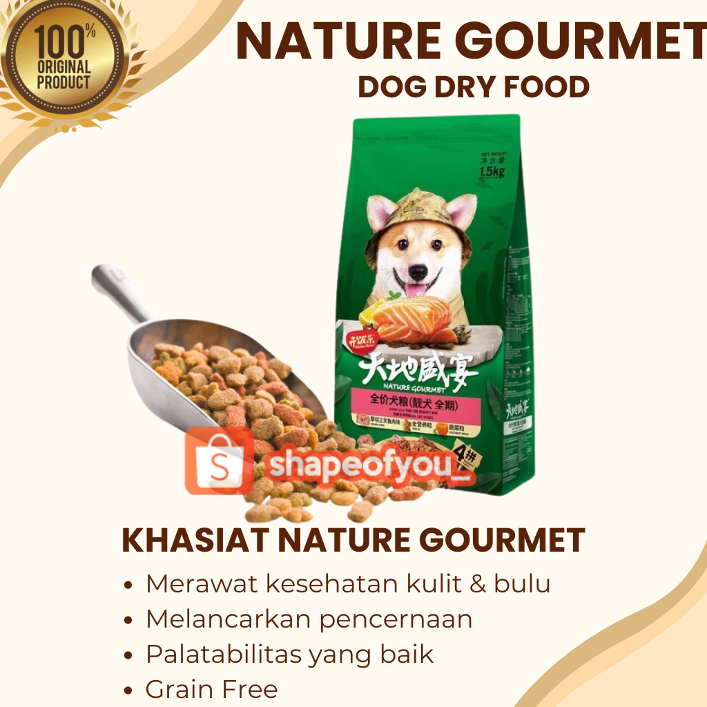 Nature Gourmet Beauty Small Breed Puppy Kitchen Flavor Silky Fowl Antarctic Krill Adult Makanan Anjing Kering Kitchen Flavour Dog 1.5 kg