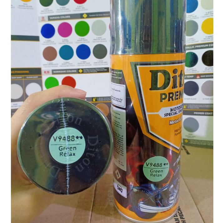 DITON Premium Pilok Pilox Cat Semprot Warna Vespa Colors - V 9488** Green Relax (400cc)