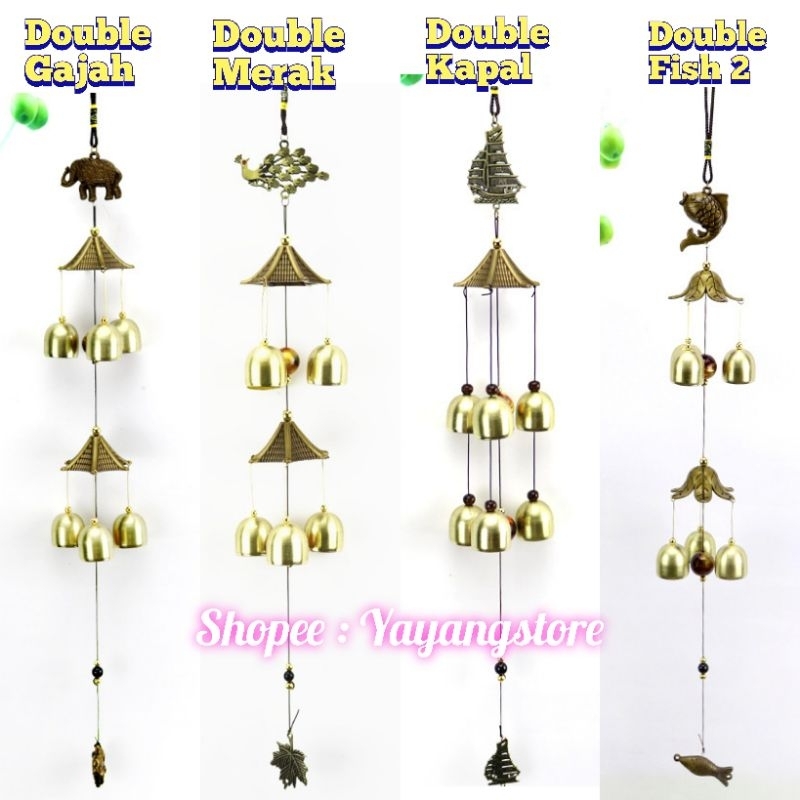 Lonceng Angin - Genta Angin - Wind chime - Klintingan tembaga 3 tube dan 6 tube