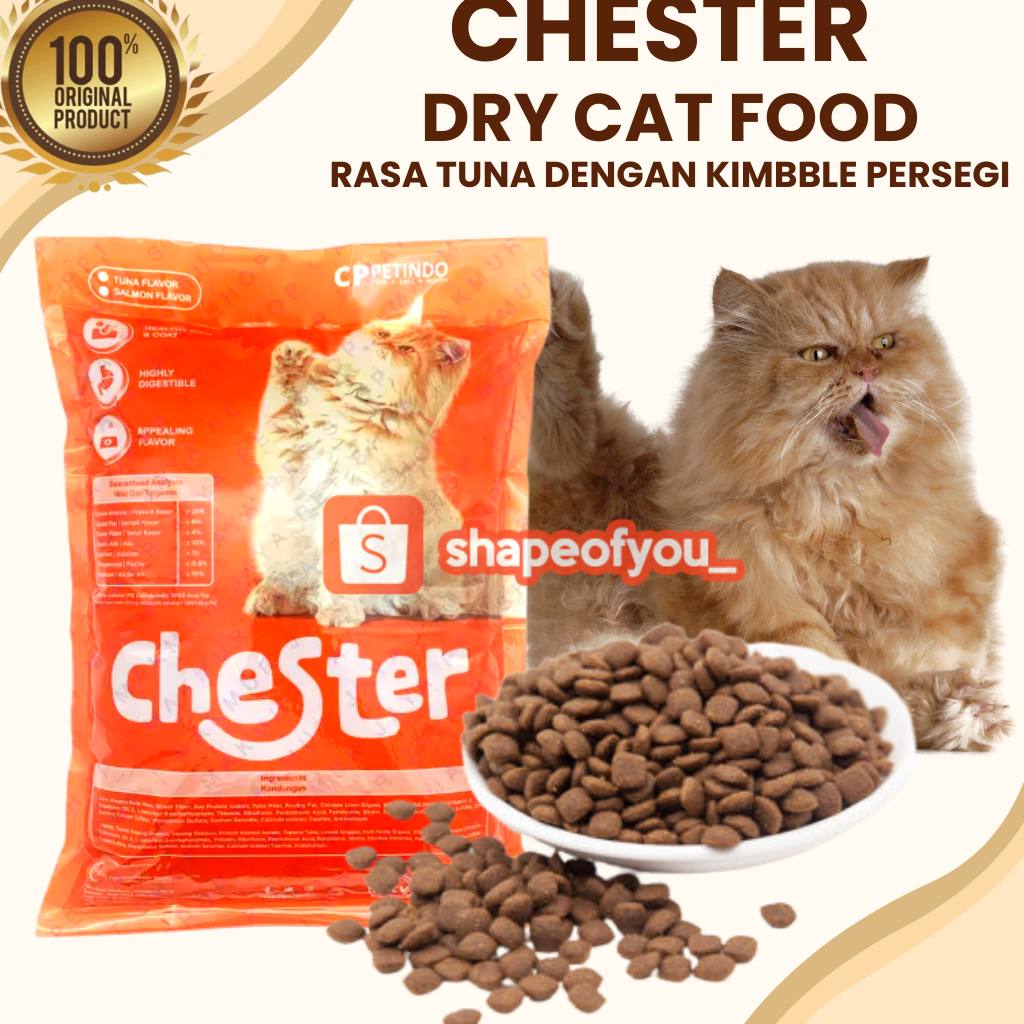 Chester 1kg Tuna Kitten Dry Cat Food Makanan Kucing Kering 800gr