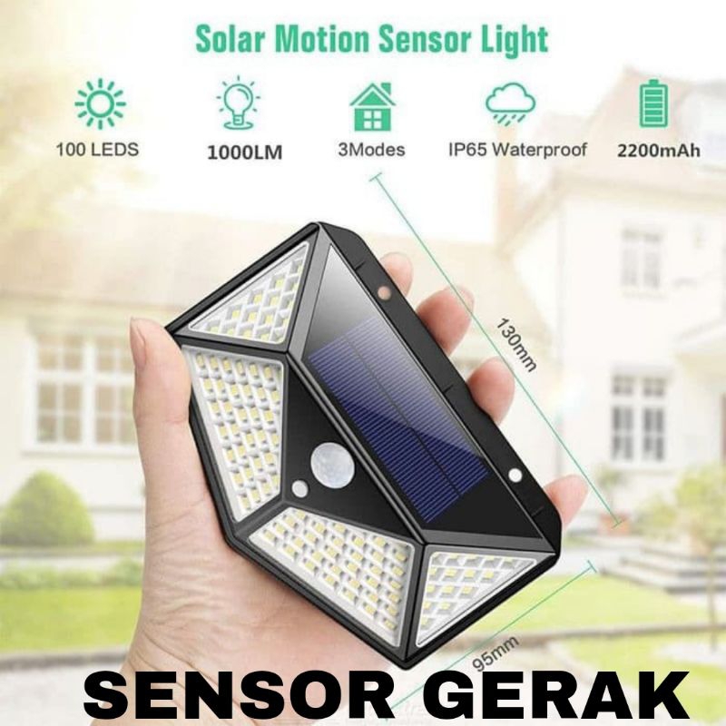 Lampu Solar 20 LED DENGAN Motion sensor security Wall Lights Waterproof Tanpa Listrik