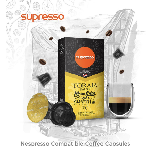 

Supresso TORAJA Coffee Capsule Nespresso Compatible isi 10 Kapsul kopi