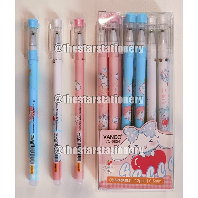 

(1 Biji) Erasable Gel Pen Vanco VC-5804 0.5 mm Hitam / Erasable Gel Pen Pulpen Bisa Dihapus Vanco VC-5804 / VC 5804 / VC5804
