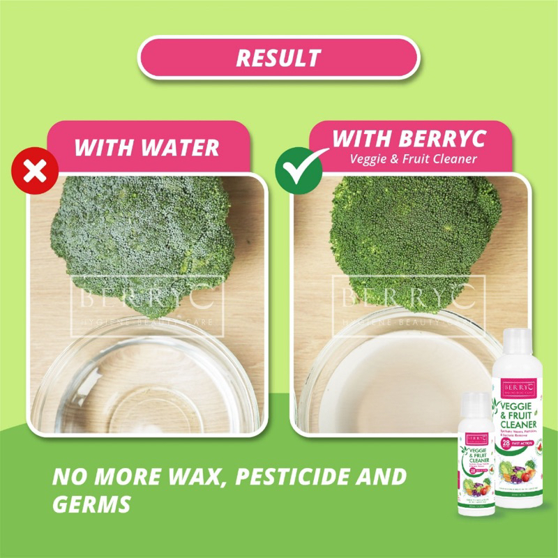 BerryC Veggie &amp; Fruit Cleaner 100 ml / 300 ml Berry C Cairan Pembersih Buah &amp; Sayur Sayuran