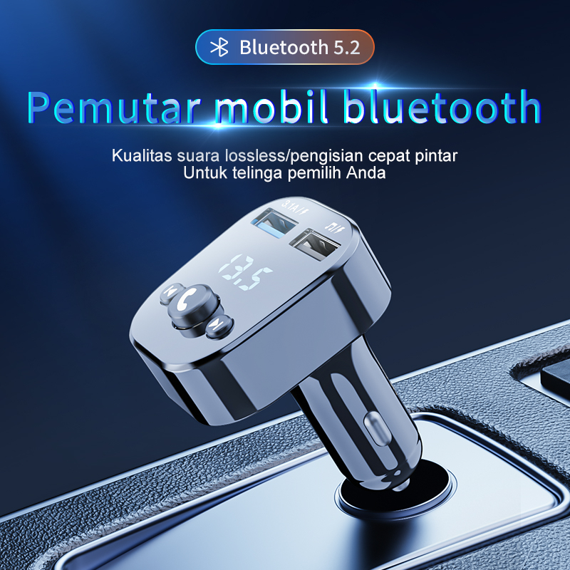 BIG SALE HOT PRODUCT KIVEE Car Charger Mobil fast charging Dual USB+MP3 Player Aksesoris Mobil