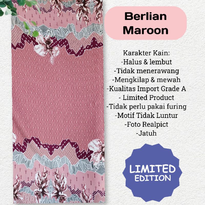 Kain Maxmara Lux Motif Berlian harga tertera untuk setengah meter