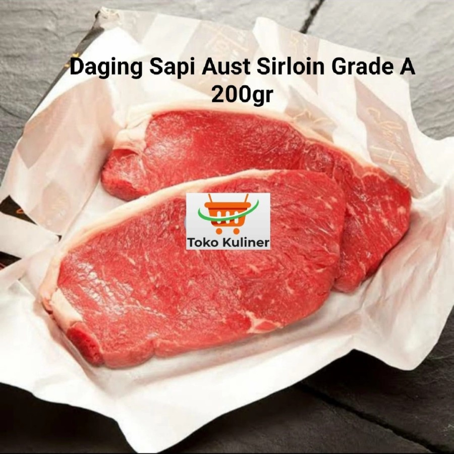 

Daging Sapi Aust Sirloin Grade A 200gr