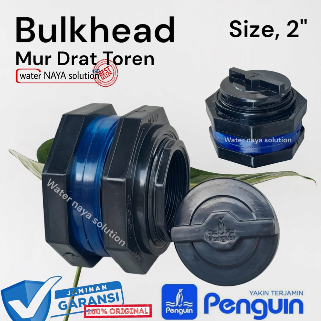 Bulkhead  Penguin /Mur Toren/Mur Tandon/Mur Drat Toren penguin 2 inch