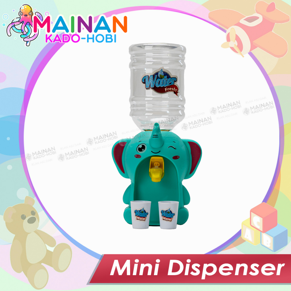 MAINAN EDUKASI ANAK MINIATUR DISPENSER GALON AIR MINI KARAKTER LUCU