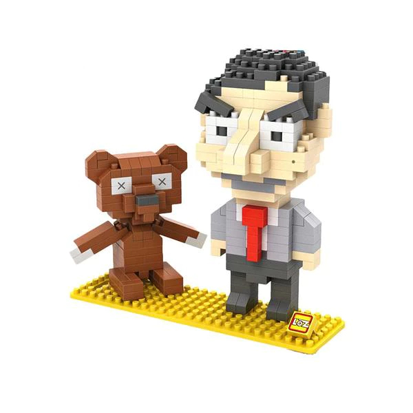 LOZ 9507 Mr. Bean and Teddy (Lego Diamond Blocks)