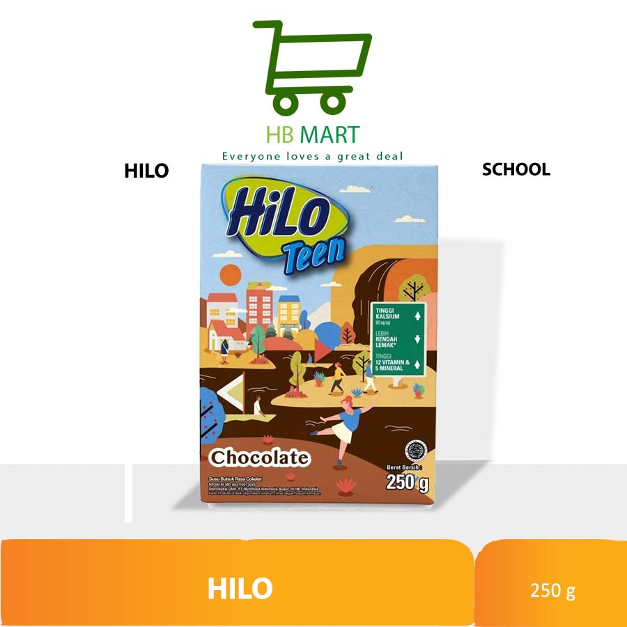 

HILO TEEN 250GR/HILO TEEN COKELAT 250G/SUSU BUBUK HILO TEEN RASA CHOCOLATE 250GR