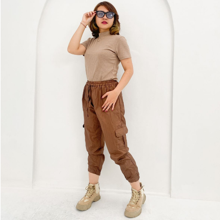 READY JOGGER CARGO PANTS//KULOT PANJANG PARASUT WANITA//JOGER KOREAN STYLE