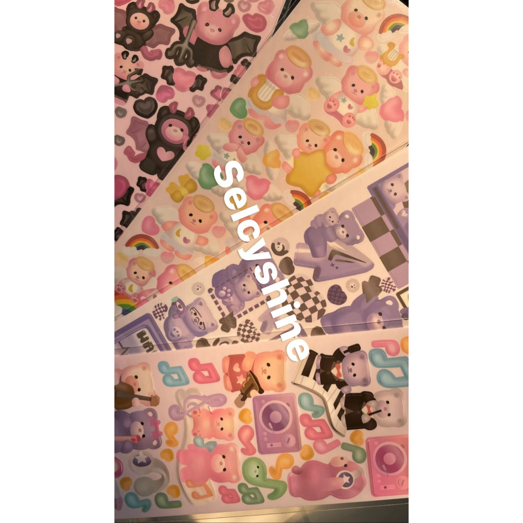 [Selcyshine] Sticker deco jurnaling DIY Sticker Korea Deco Sticker Lucu Kartun Photocard Kpop Deco