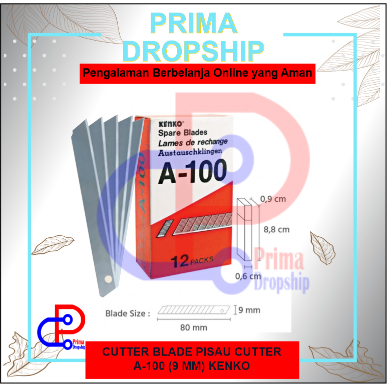 

Cutter Blade Pisau Cutter A-100 (9 mm) Kenko