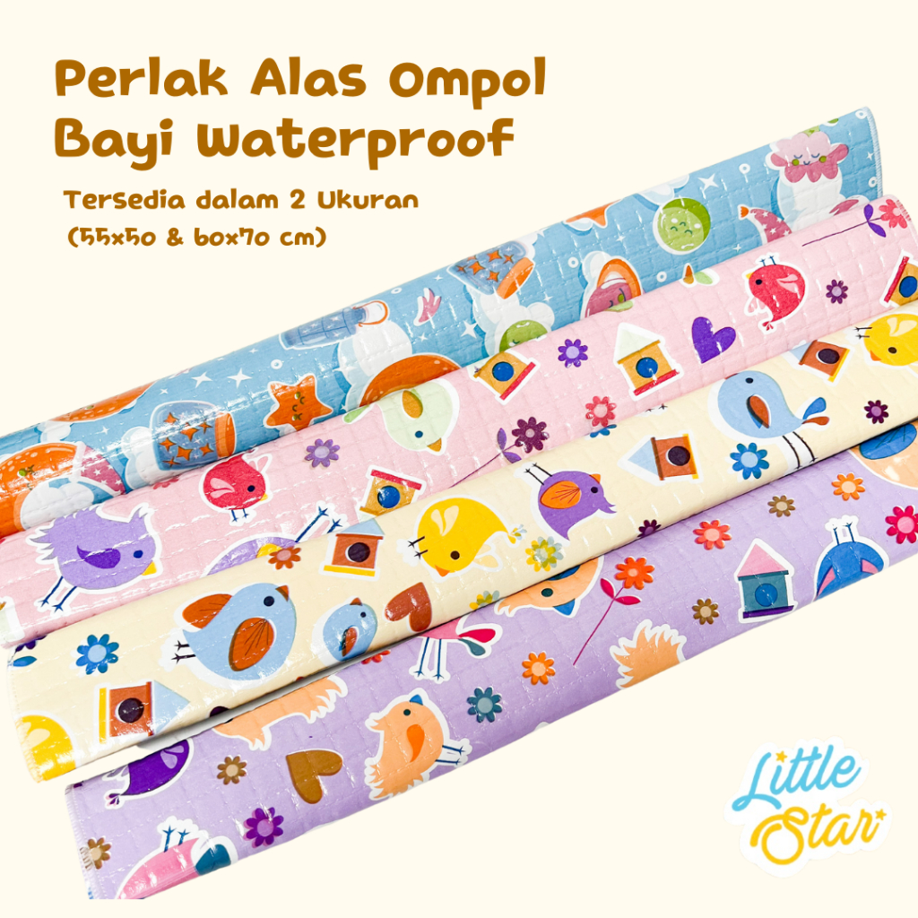 Perlak Bayi Waterproof Karet Anti Air Alas Ompol Baby Motif Karakter