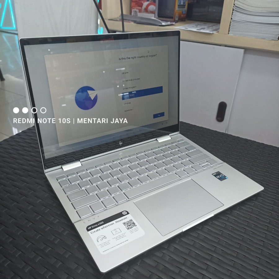 Laptop 2 in 1 Touchscreen HP ENVY X360 13 Core i7 1165G7 8GB 512GB ssd FHD Win10