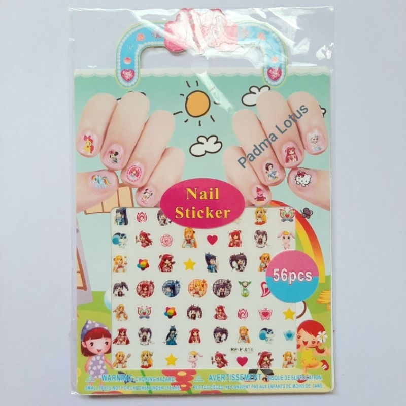 kids nail art stiker kuku anak mainan sticker