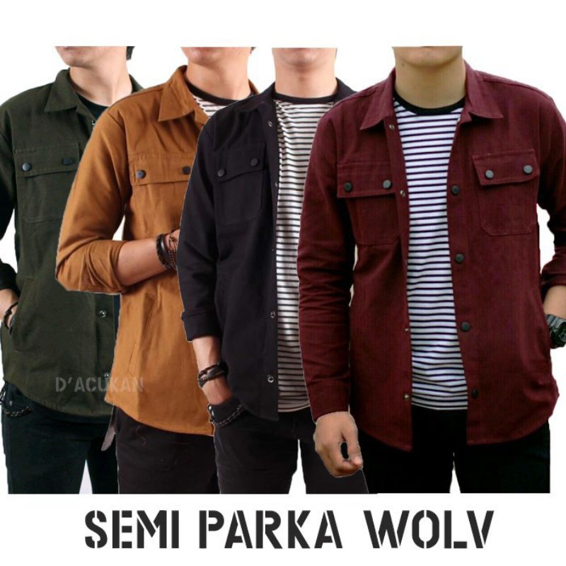 Jaket Pria Semi Parka Kemeja Semi Parka Pria