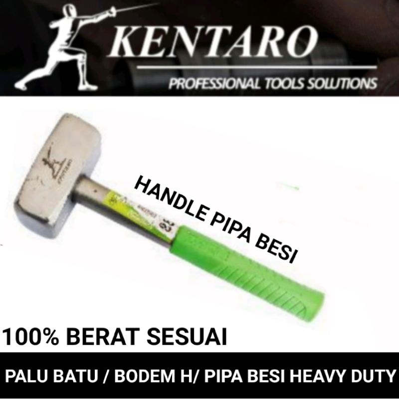 palu bodem 1250gr heavy duty handle pipa besi Kentaro Japan quality