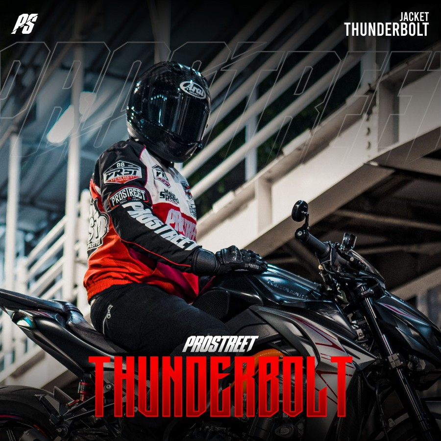 Jaket Motor Prostreet Thunderbolt Red