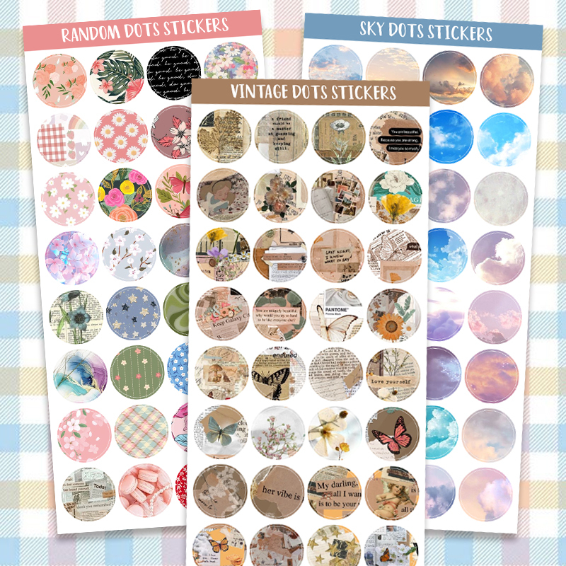 

STICKER DOT VARIASI Stiker Bulat 15mm DEKORASI BUJO PLANNER MADING DINDING