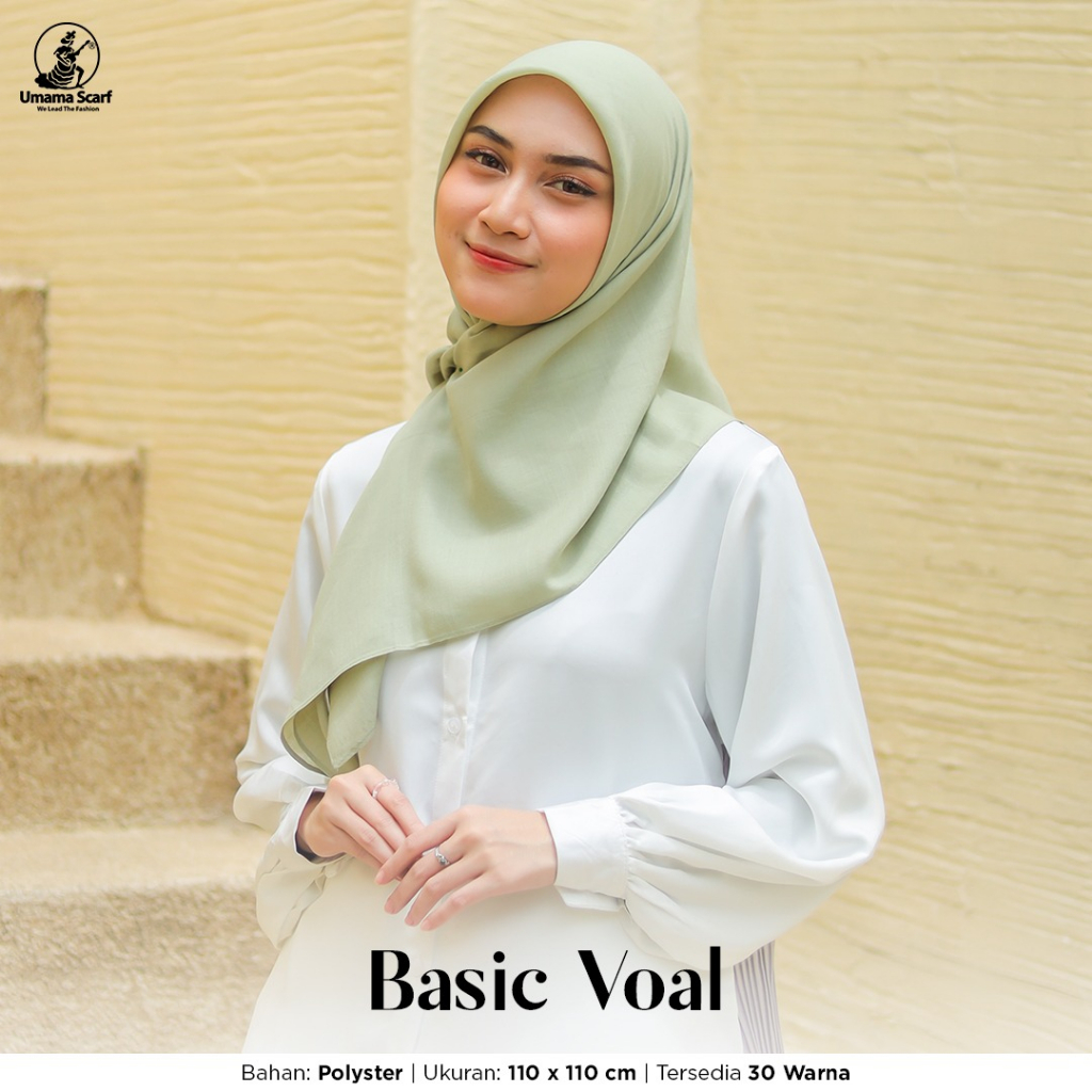 [ BISA PILIH WARNA ] Umama Hijab Segiempat Basic Voal 60 Warna