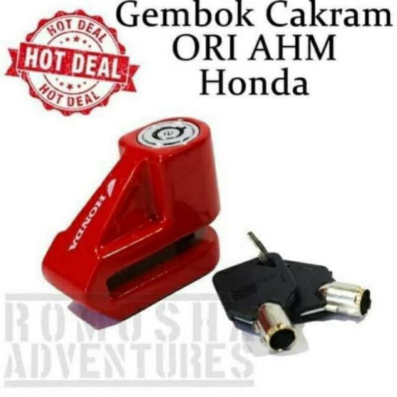 PENGAMAN KUNCI GEMBOK CAKRAM SEPEDA MOTOR ORIGINAL HONDA KUNCI DUPLIKAT