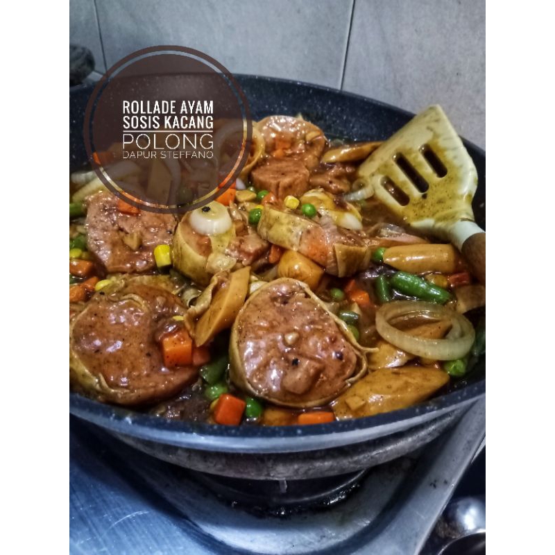 

Rolade ayam sosis kacang polong ala resto