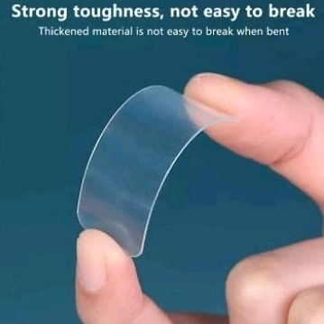 Stiker Double Tape Bening isi 60pcs+Box Lakban Mini 2 sisi