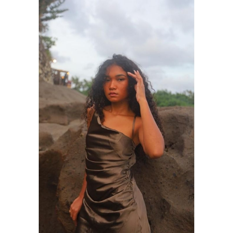 Short dress satin Minami