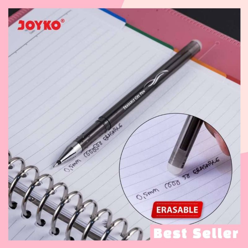 

Pulpen Erasable Gel Pen Joyko Shokyo 4 GP-322 0.5mm Bisa Dihapus Tinta Hitam 1 Pack Isi 12 Pcs