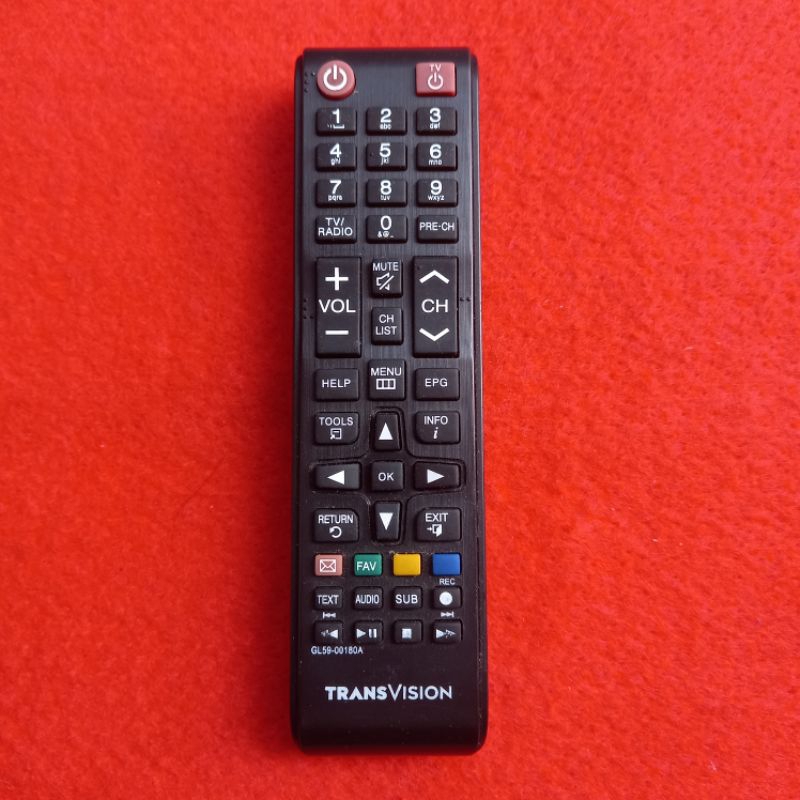 Remote TV Receiver TRANSVISION/SAMSUNG Original Asli . GL59 - 00180A .