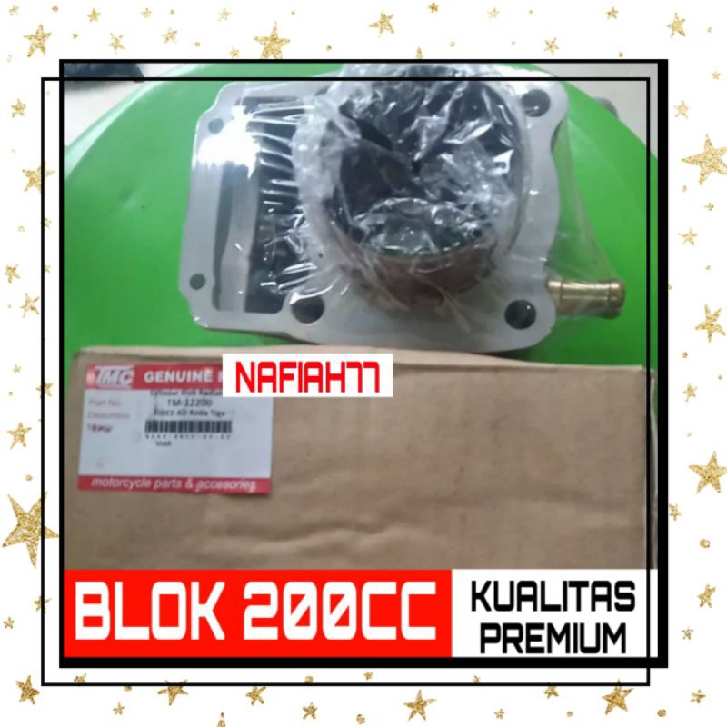 (KUALITAS PREMIUM) BLOCK 200CC BLOK 200CC VIAR SPAREPART MOTOR RODA 3 DLL