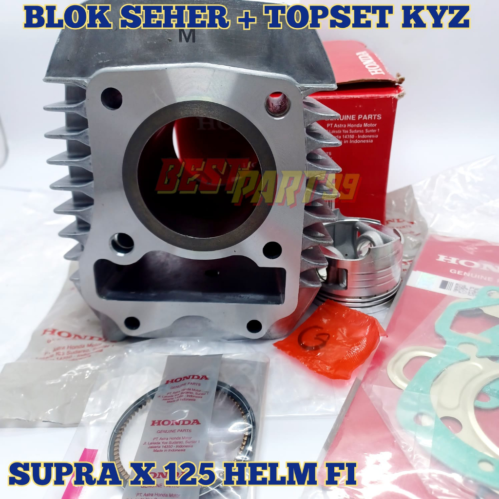 BLOK mesin SEHER+TOPSET HONDA KYZ Komplit Honda Blade fi 125cc Supra X 125 blok top set Helm in