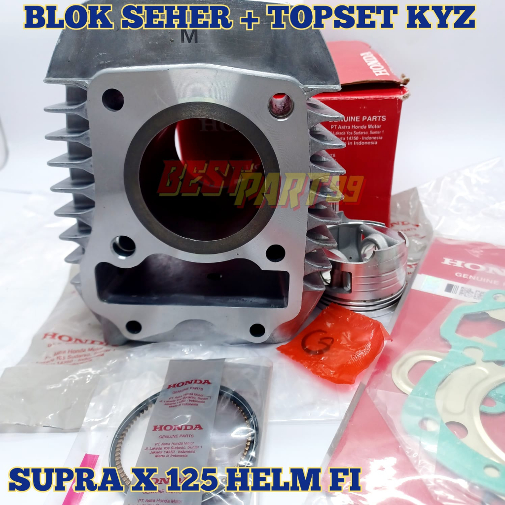 BLOK mesin SEHER+TOPSET HONDA KYZ Komplit Honda Blade fi 125cc Supra X 125 blok top set Helm in kual