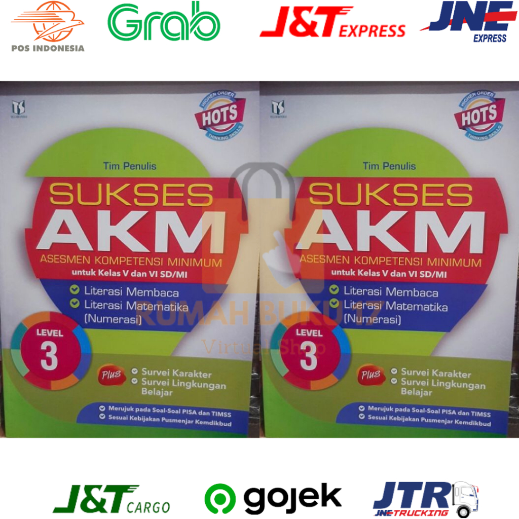 Terbaru Buku SUKSES AKM Asesmen Kompetensi Minimum Level 3 Kelas 5 6 V VI SD/MI Penerbit Tiga Serang