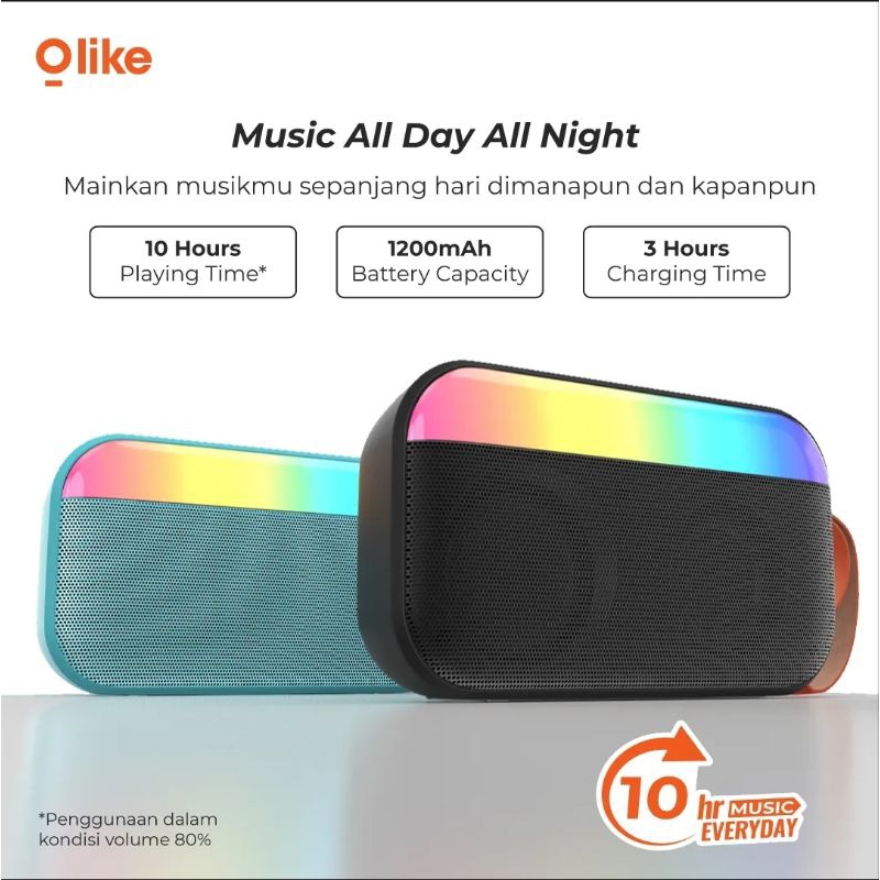 SPEAKER BLUETOOTH RGB LIGHT TWS MODE OLIKE SF4