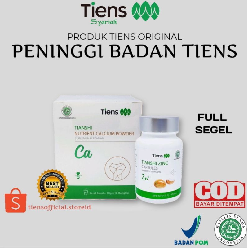 Peninggi Badan Tiens Best Seller Original | Susu Kalsium NHCP dan Zinc Tienshi Original Tianshi