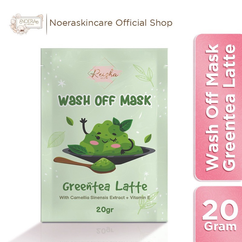 Reisha Glow Wash Off Mask Greentea Latte BPOM