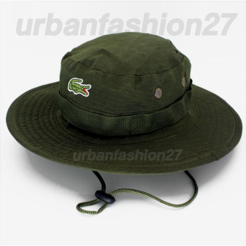 Topi Gunung Rimba Outdoor Hiking Camping Fishing Casual Pria Wanita Logo LACOSTE