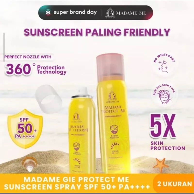 SIAP KIRIM‼️Madame Gie Madame Protect Me Sunscreen Madam Madame gie SPF 30 - Madame Protect Me Let’s Glow Tinted Sunscreen Sunscreen Madamgie