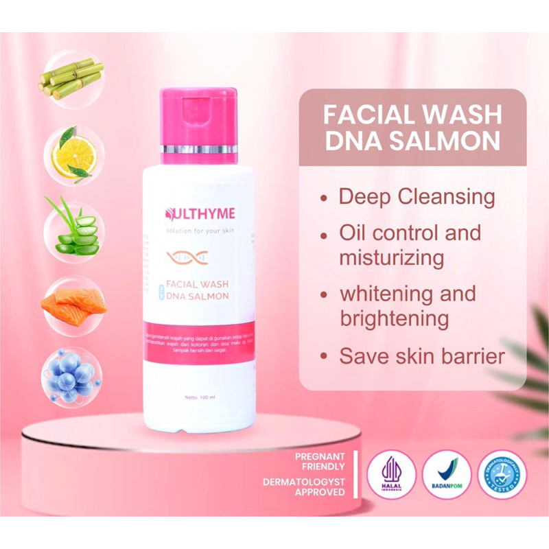 Ulthyme Facial Wash DNA Salmon / Facial Wash Salmon / Sabun Wajah DNA Salmon / Sabun Wajah Salmon