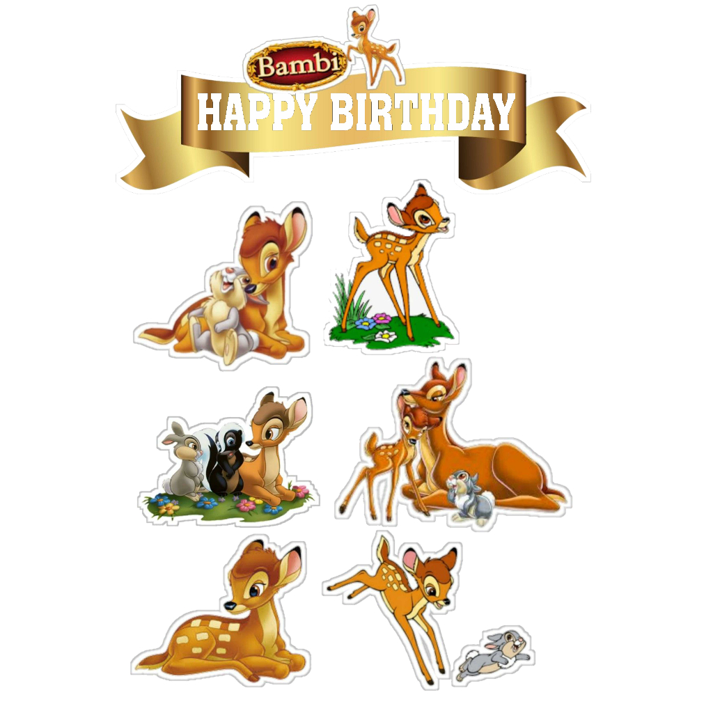 

TOPPER CAKE CUSTOM TOPPER ULANG TAHUN TOPPER ULTAH / HIASAN KUE BAMBI