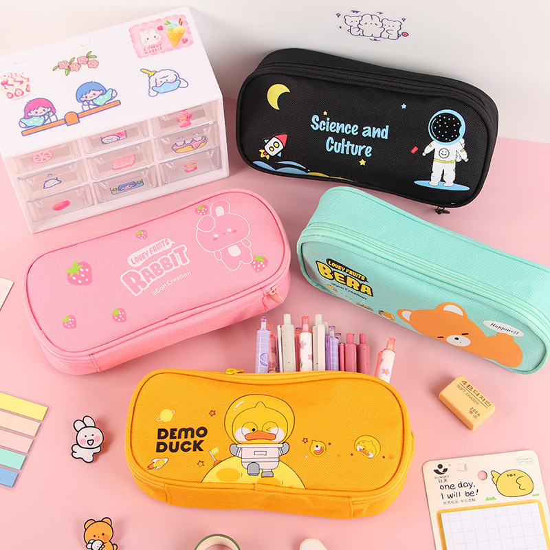 DOMMO - D6136 Tempat Pensil / Kotak Pensil Karakter Lucu / Tempat Pencil Fashion Korea / Pencil Case Cute / Tempat Alat Tulis