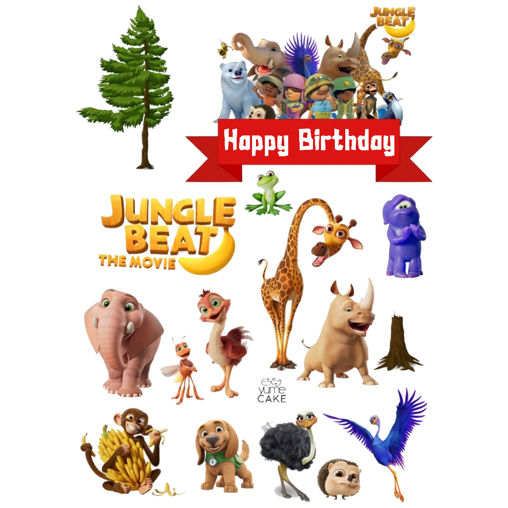 

TOPPER CAKE CUSTOM TOPPER ULANG TAHUN TOPPER ULTAH / HIASAN KUE CUSTOM JUNGLE BEAT