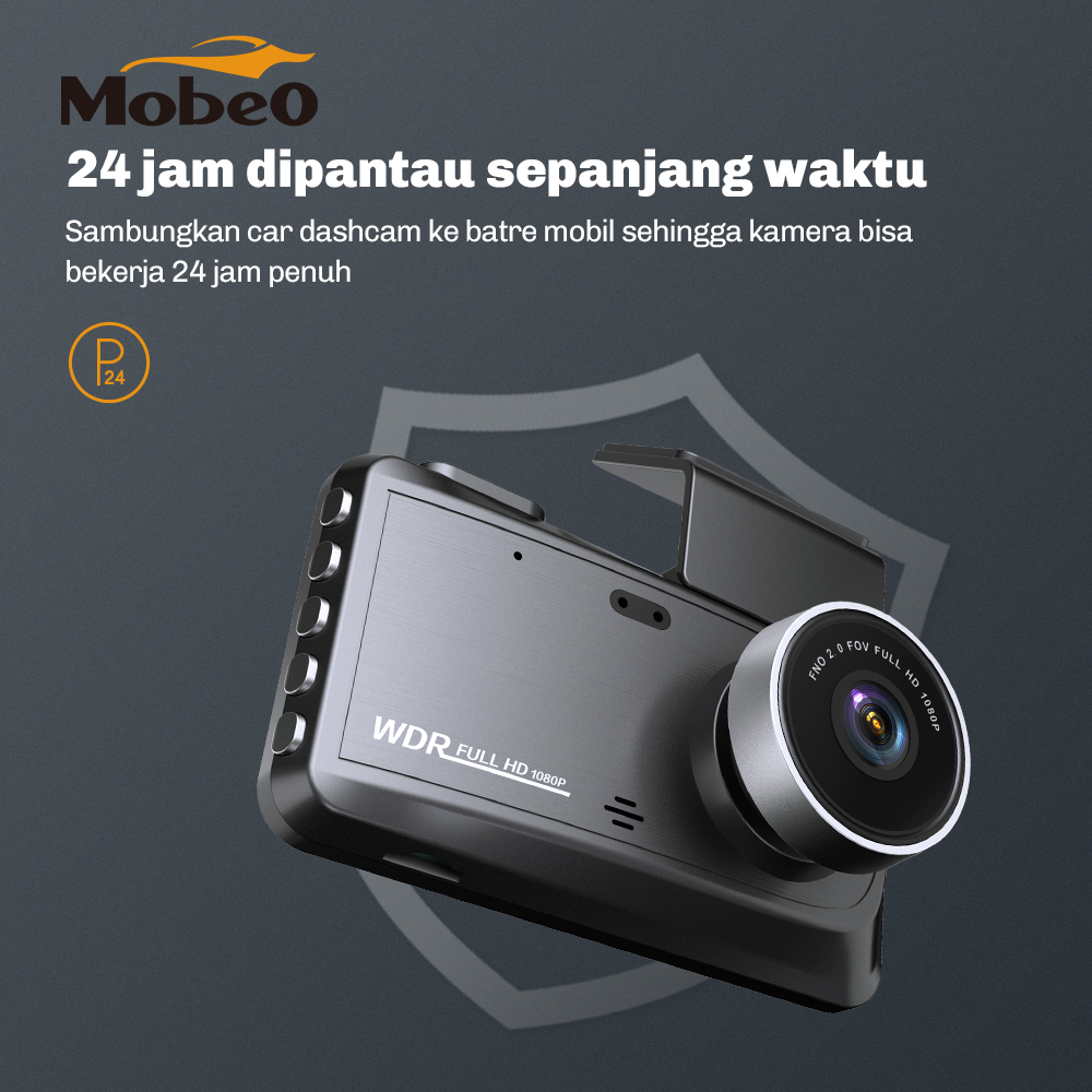 (Exclusive) Mobeo Dashcam MSDC05/ Car Dashcam/ CCTV Mobil / Kamera Parkir Dual kamera (Front &amp; Rear) Full HD Night Vision Sudut Lebar