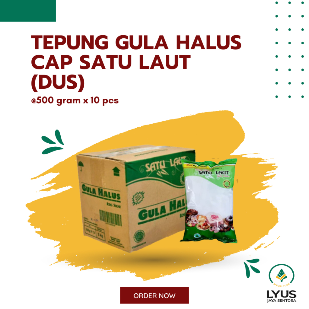 

Tepung Gula Halus Icing Sugar Cap Satu Laut @500g (dus)