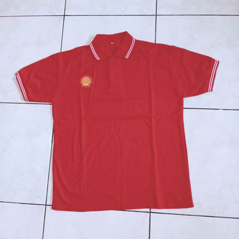 Polo Shirt Baju Mekanik Oli Shell Partner of Shell Size M